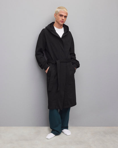 Midweight Terry Logo Relaxed Hooded Robe