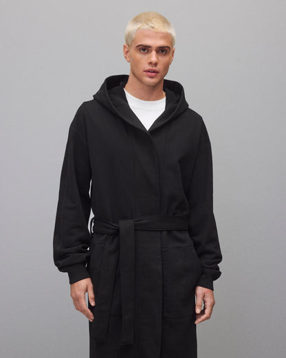Midweight Terry Logo Relaxed Hooded Robe
