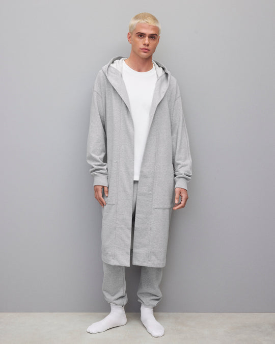 Midweight Terry Logo Relaxed Hooded Robe