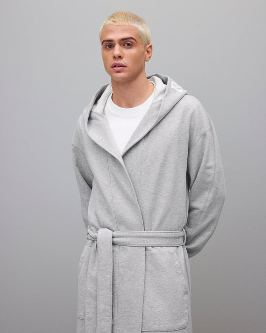 Midweight Terry Logo Relaxed Hooded Robe
