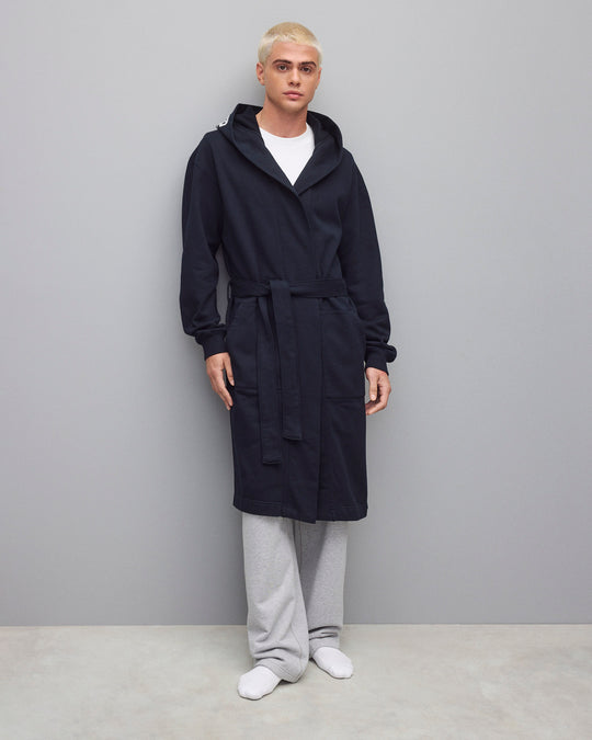Midweight Terry Logo Relaxed Hooded Robe