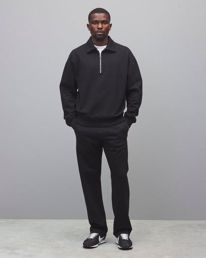Brushed Fleece Relaxed Half Zip Sweatshirt