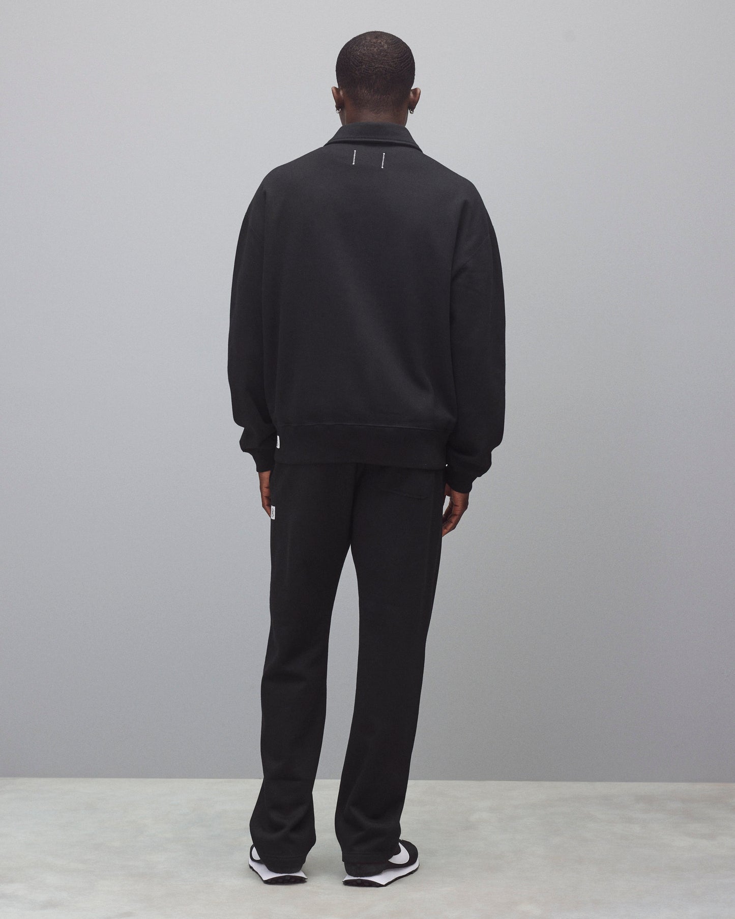 Brushed Fleece Relaxed Half Zip Sweatshirt