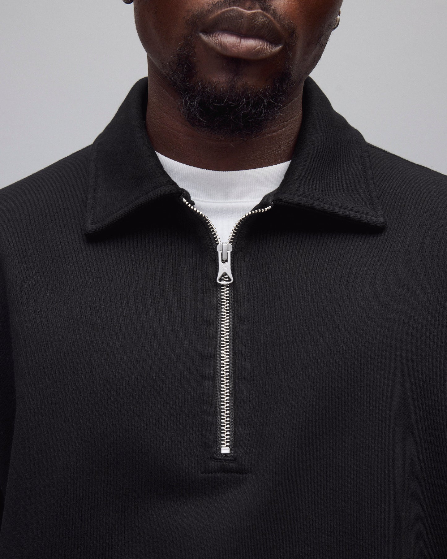 Brushed Fleece Relaxed Half Zip Sweatshirt