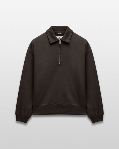 Brushed Fleece Relaxed Half Zip Sweatshirt