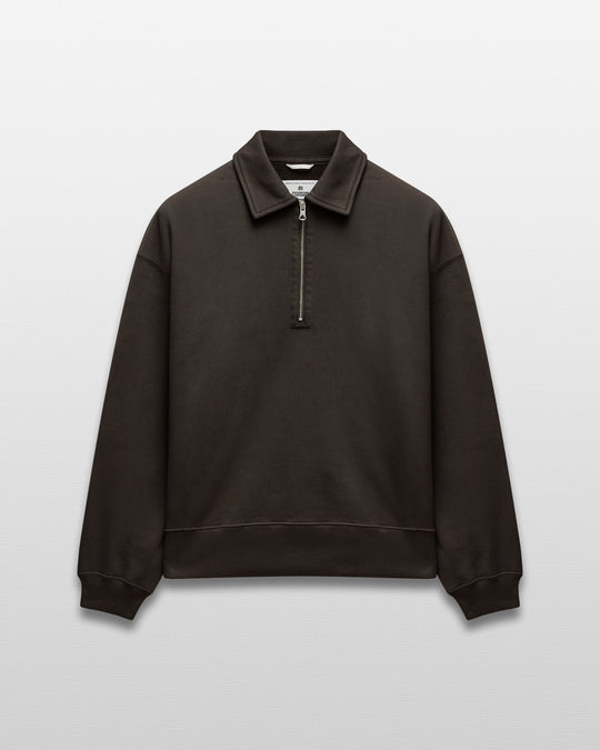 Brushed Fleece Relaxed Half Zip Sweatshirt