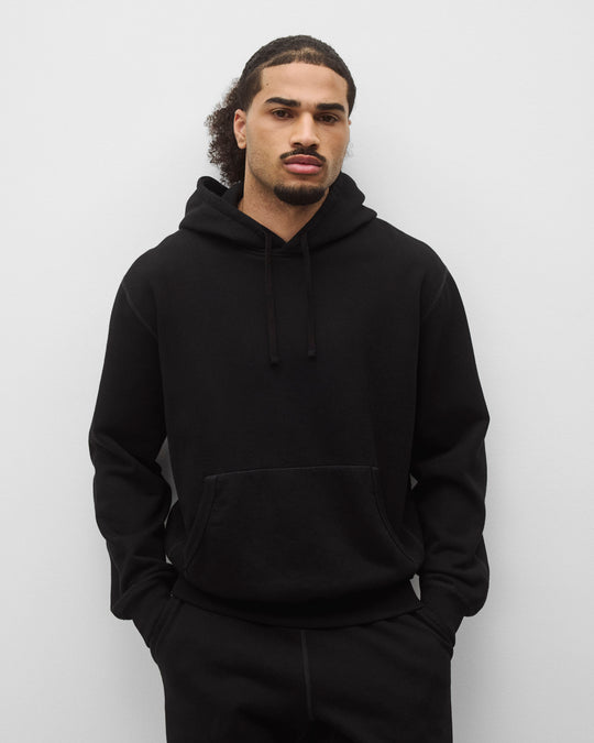 Kyoto Black Midweight Terry Standard Hoodie