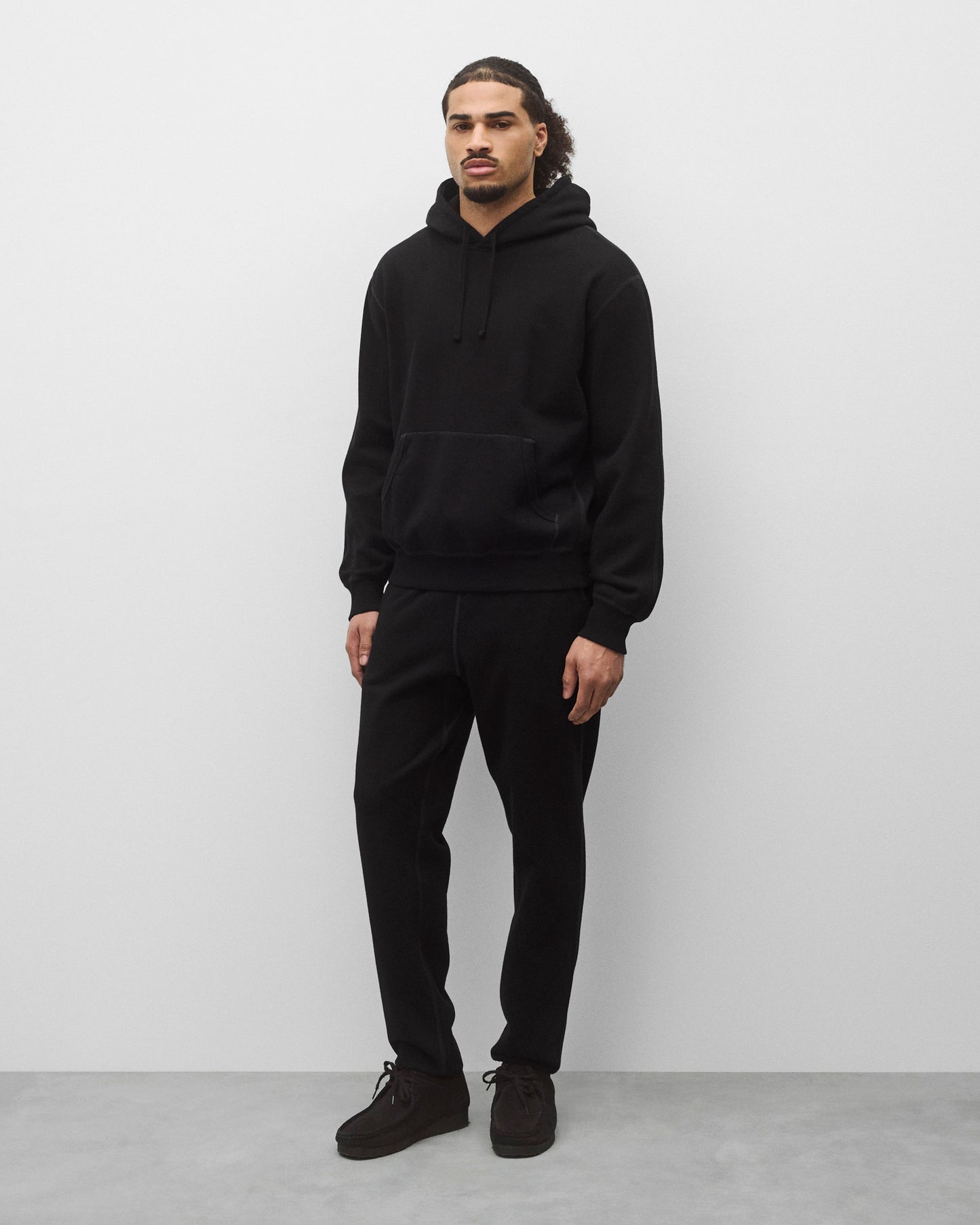 Kyoto Black Midweight Terry Standard Hoodie