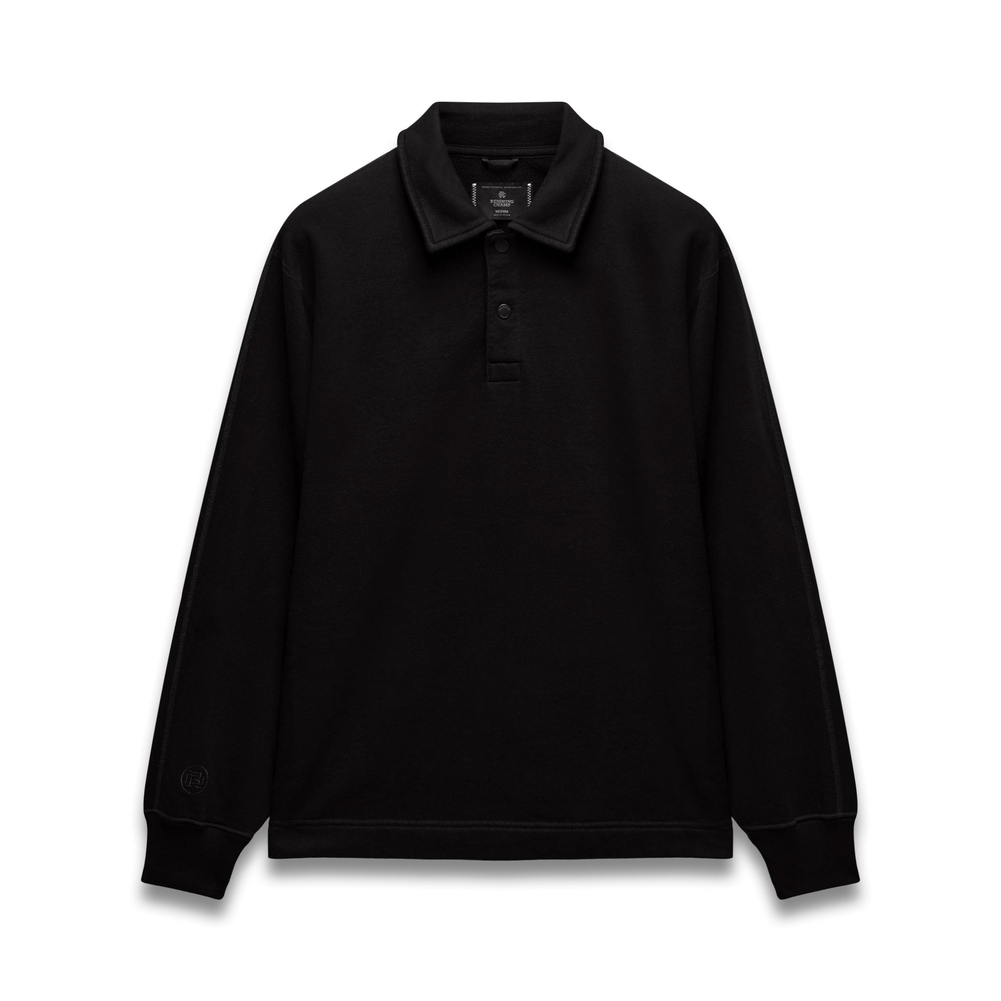 B17920 極美品 ザリラクス LONG STADIUM JUMPER 黒36 Kyoto Black Midweight Terry Rugby Standard Sweater | Reigning Champ