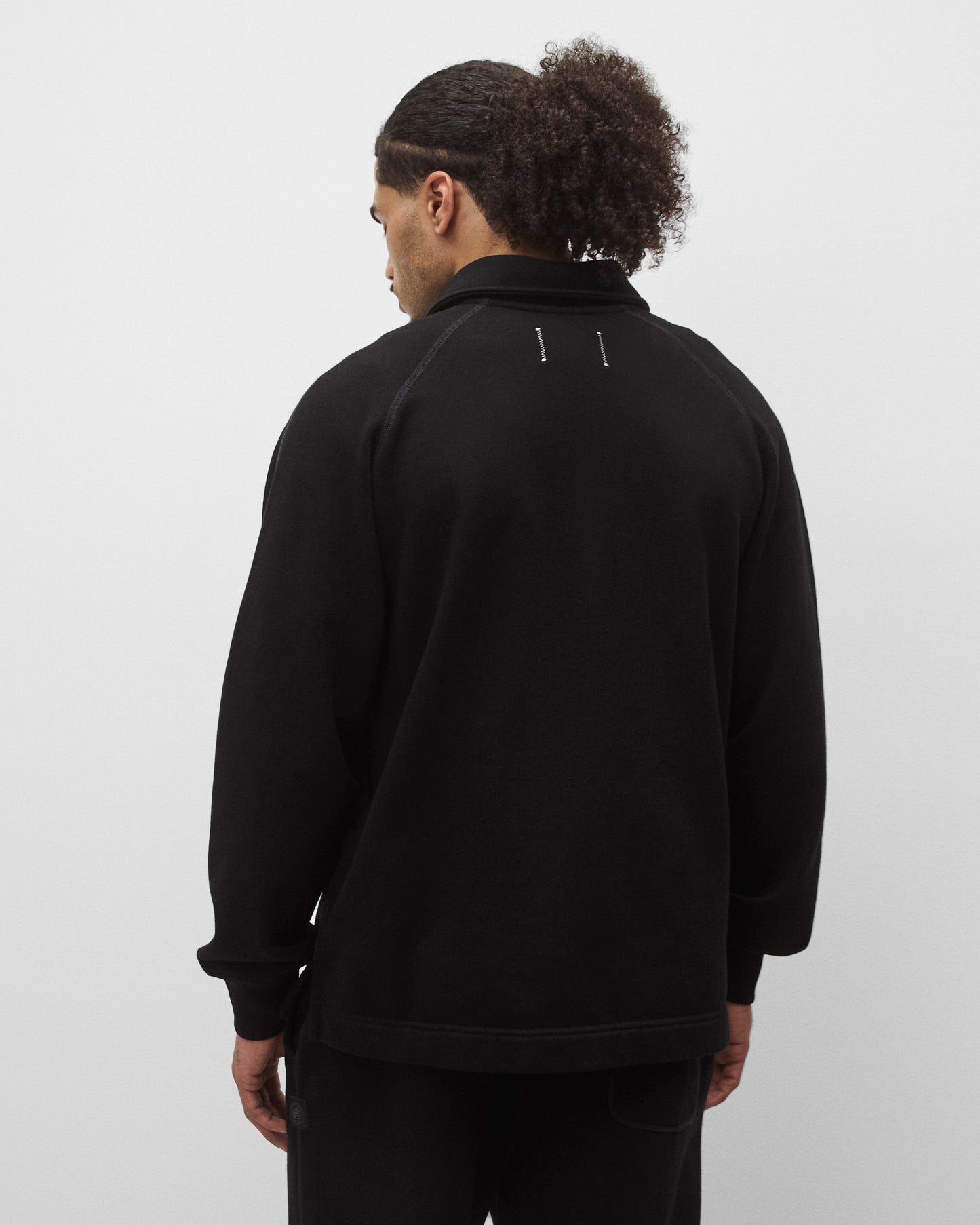 Kyoto Black Midweight Terry Rugby Standard Sweater