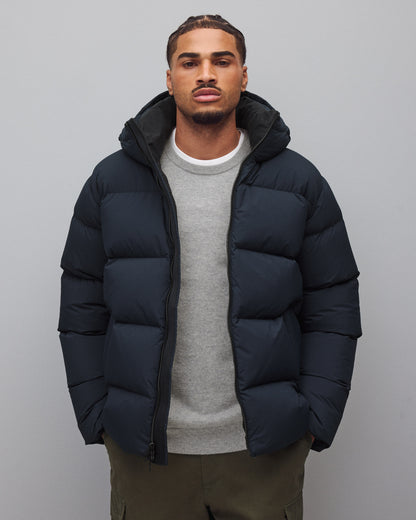 Matte Ripstop Franchise Hooded Down Jacket