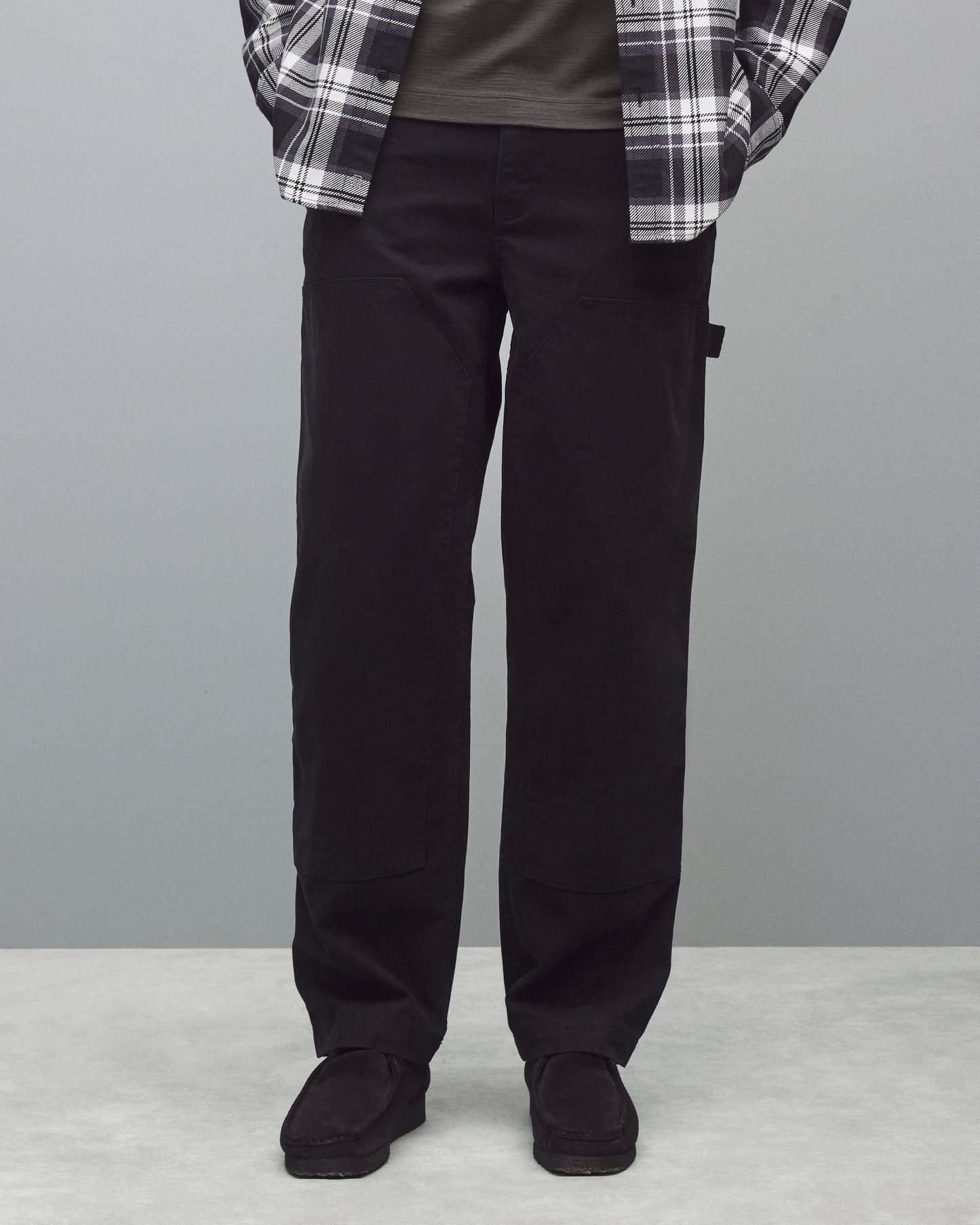 Cotton Canvas Relaxed Double Knee Pant