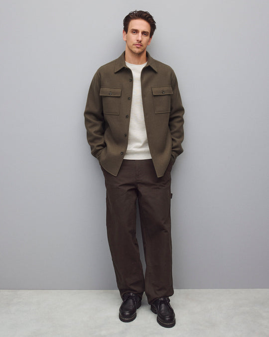 Cotton Canvas Relaxed Double Knee Pant