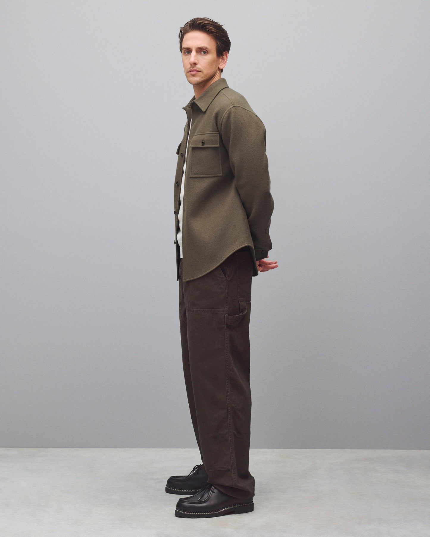 Cotton Canvas Relaxed Double Knee Pant