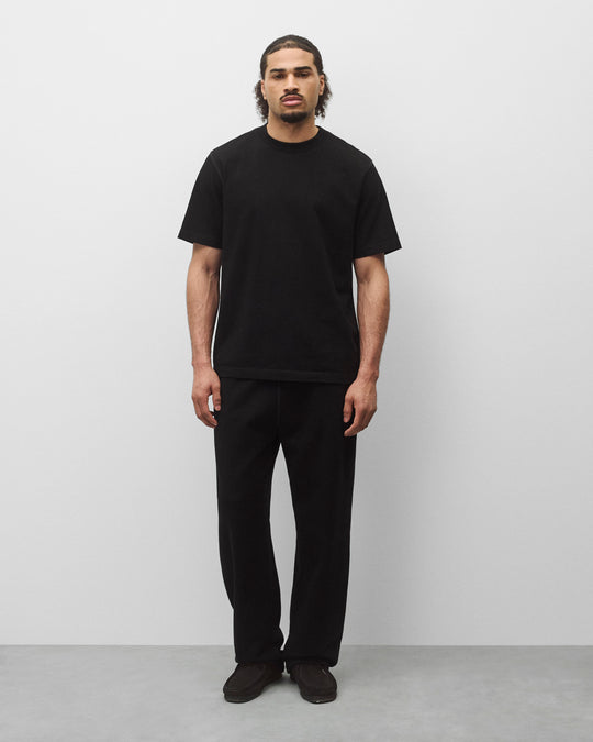 Kyoto Black Midweight Terry Relaxed Sweatpant