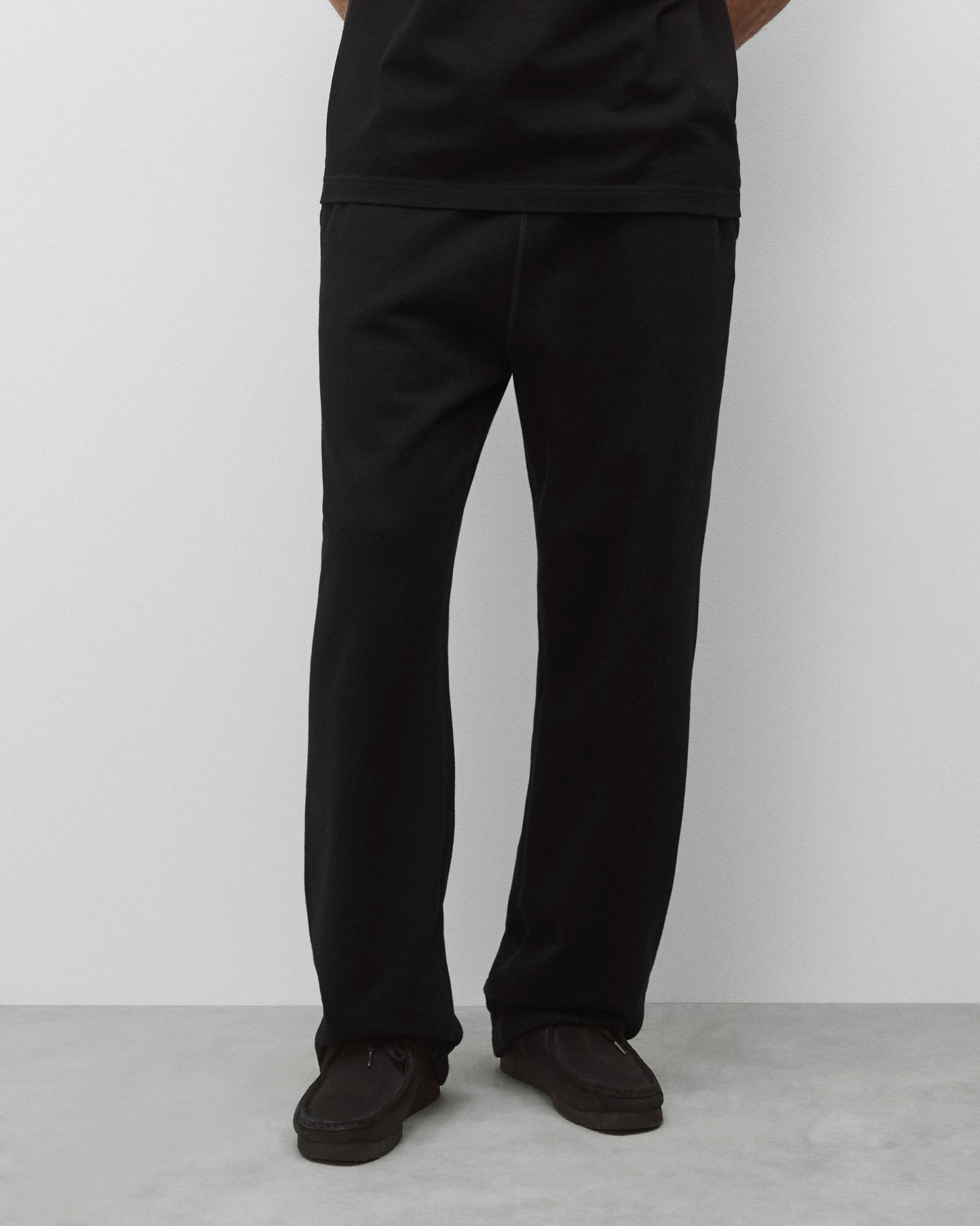 Kyoto Black Midweight Terry Relaxed Sweatpant