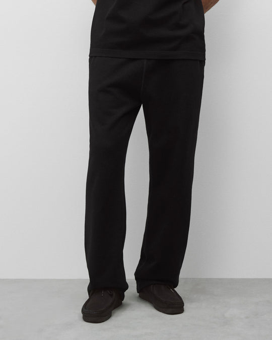 Kyoto Black Midweight Terry Relaxed Sweatpant