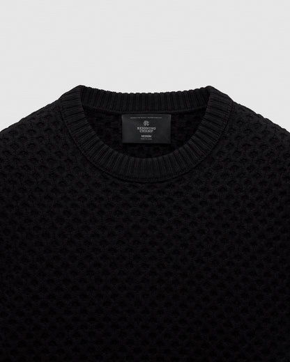 Merino Honeycomb Crewneck