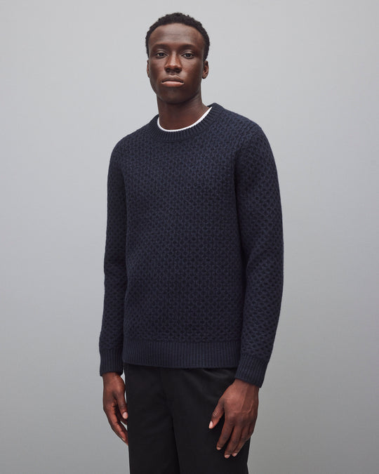 Merino Honeycomb Crewneck