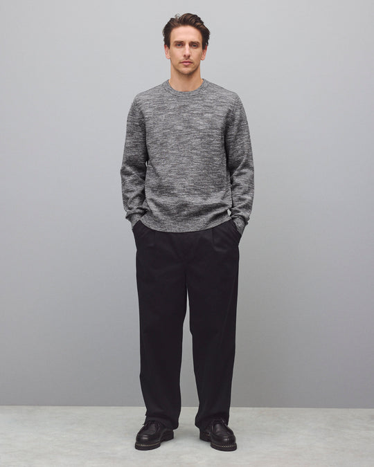 Cotton Slub Laurel Crewneck