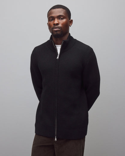 Merino Rib Vinnie Track Jacket