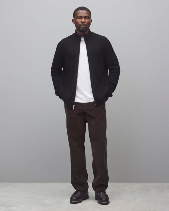 Merino Rib Vinnie Track Jacket