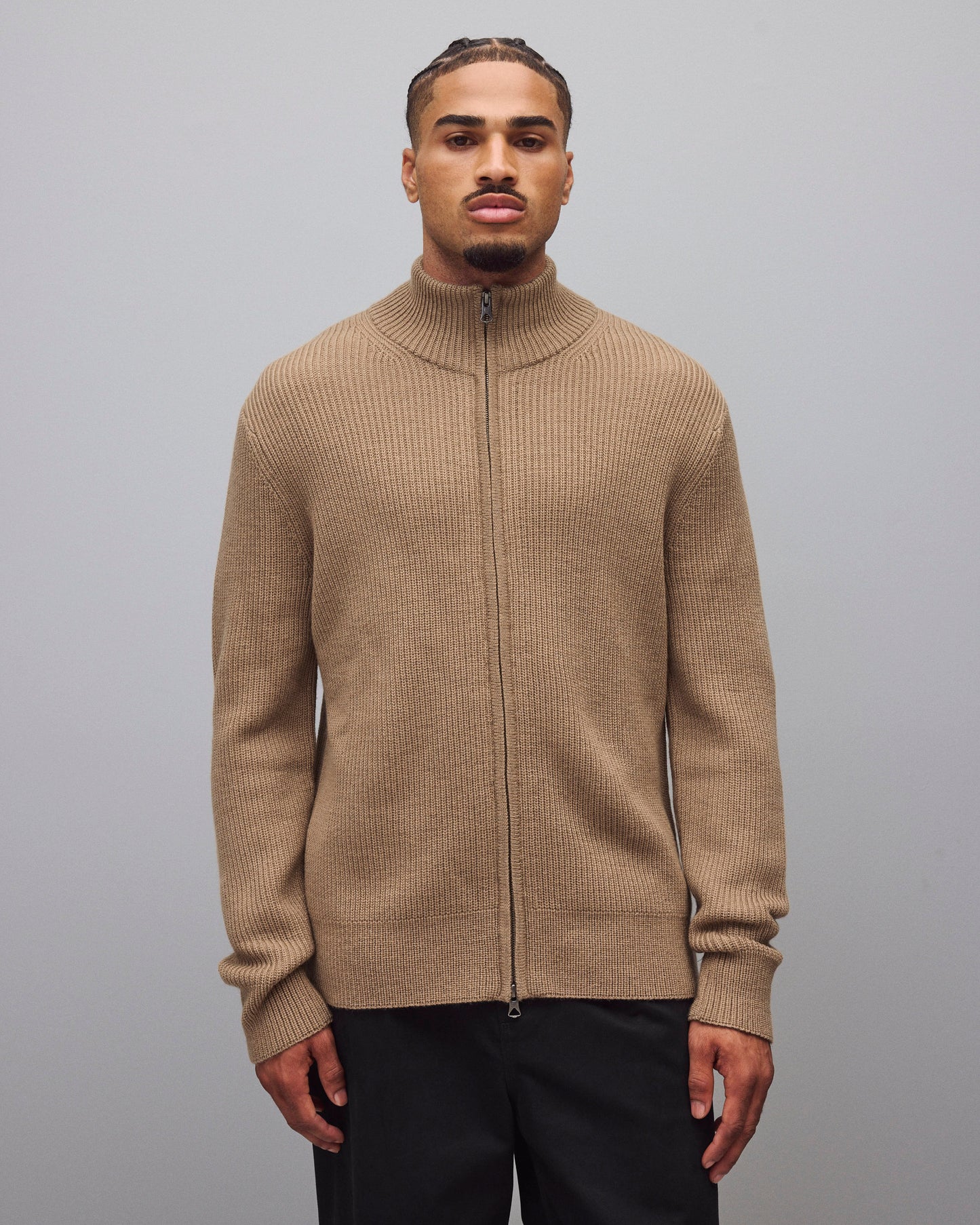 Merino Rib Vinnie Track Jacket