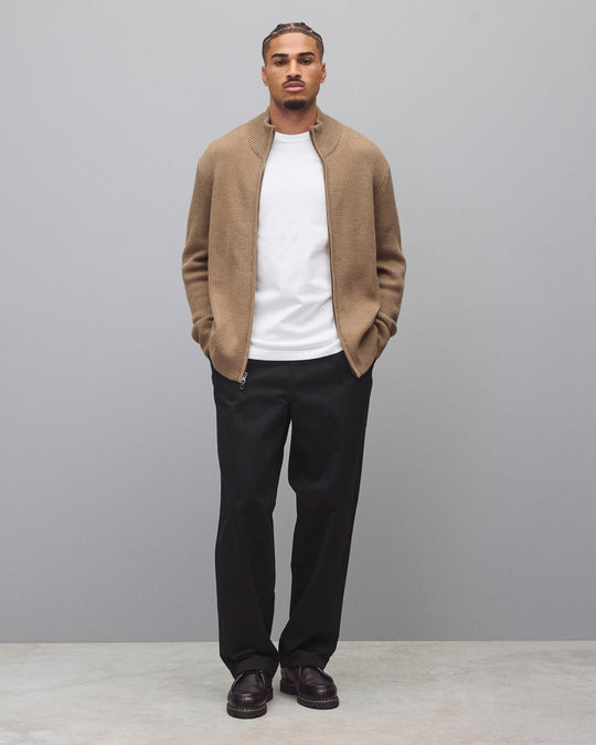 Merino Rib Vinnie Track Jacket