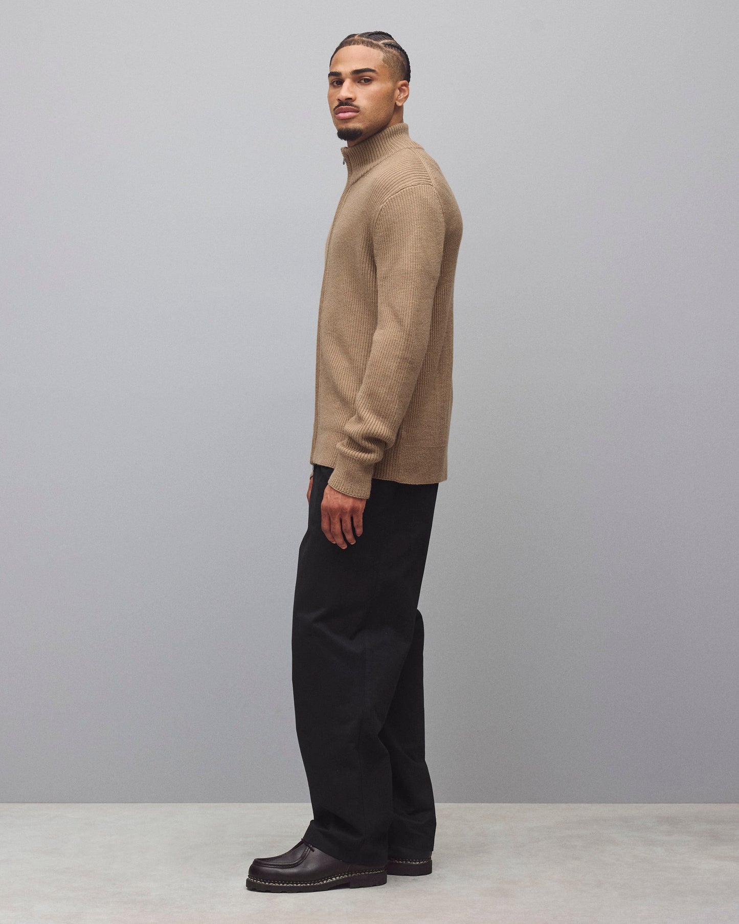 Merino Rib Vinnie Track Jacket