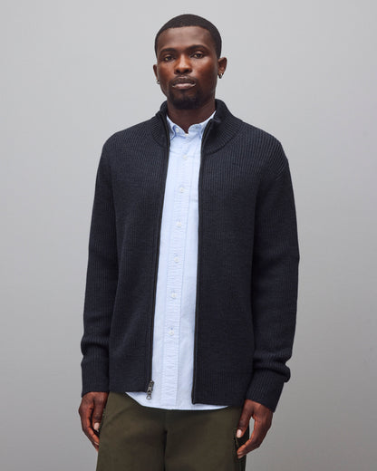 Merino Rib Vinnie Track Jacket
