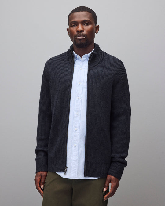 Merino Rib Vinnie Track Jacket