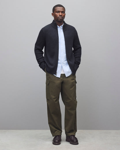Merino Rib Vinnie Track Jacket