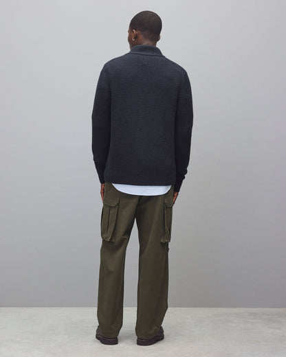 Merino Rib Vinnie Track Jacket