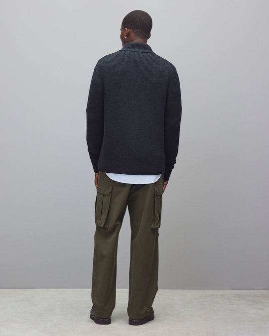 Merino Rib Vinnie Track Jacket