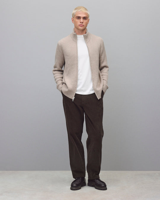 Merino Rib Vinnie Track Jacket