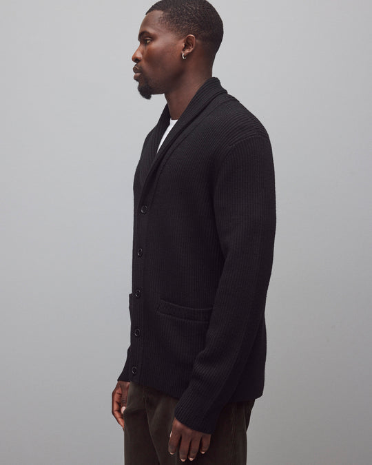 Merino Rib Vinnie Shawl Cardigan