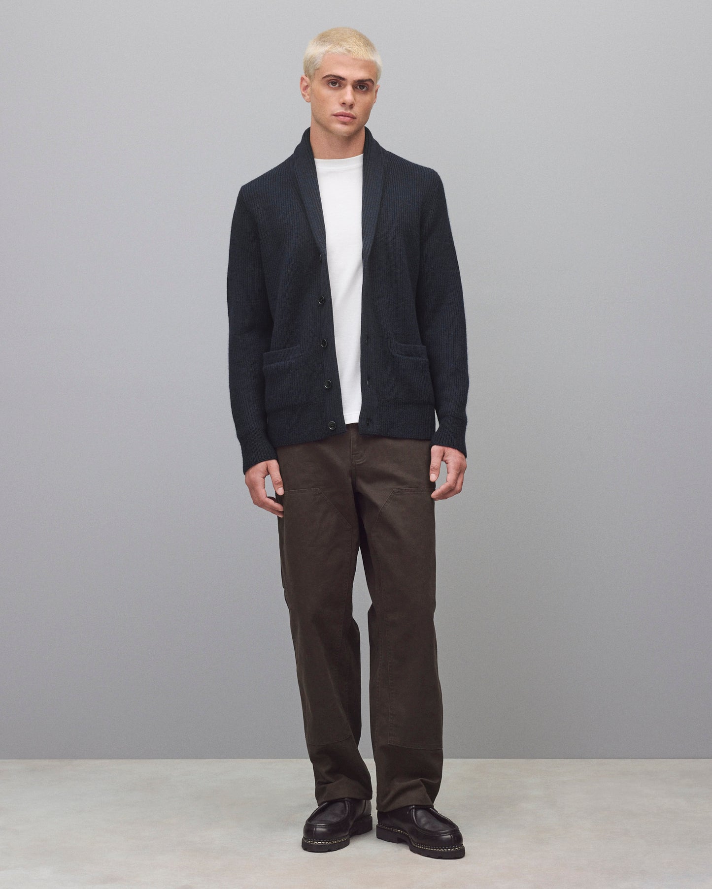 Merino Rib Vinnie Shawl Cardigan
