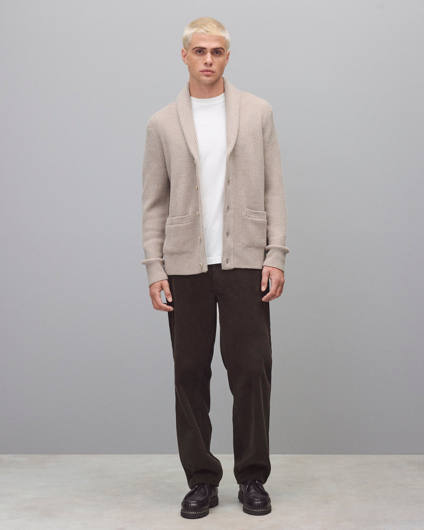 Merino Rib Vinnie Shawl Cardigan