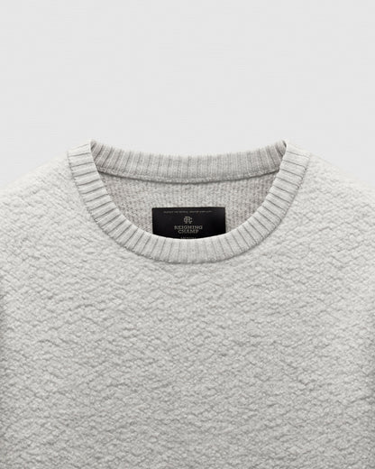 Textured Boucle Turf Crewneck