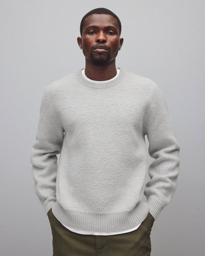 Textured Boucle Turf Crewneck