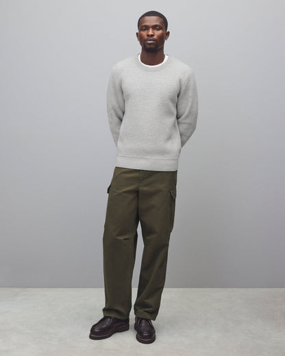 Textured Boucle Turf Crewneck