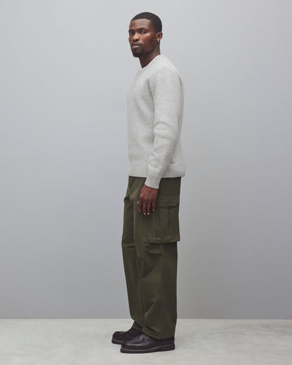 Textured Boucle Turf Crewneck