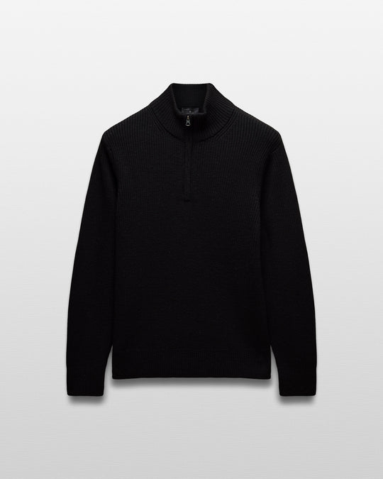 Merino Rib Vinnie Quarter Zip