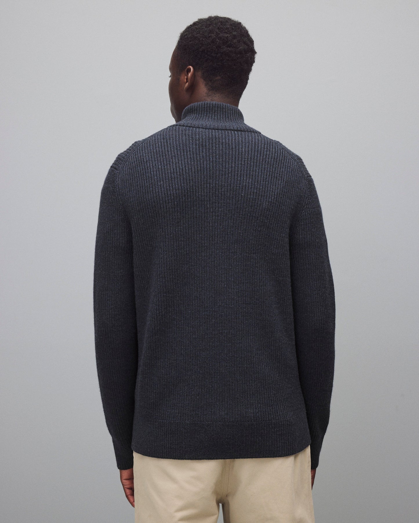 Merino Rib Vinnie Quarter Zip
