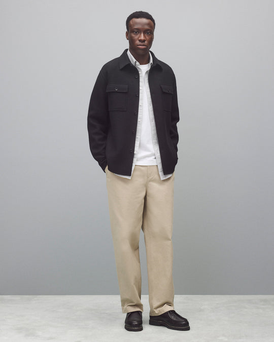 Double Faced Wool Concourse Overshirt