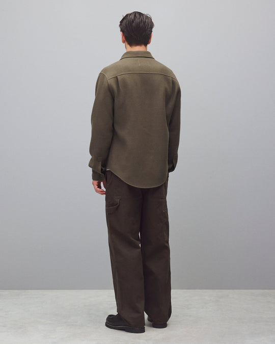 Double Faced Wool Concourse Overshirt