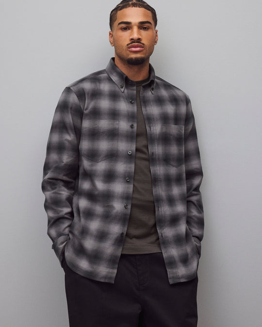 Cotton Plaid Site Standard Shirt