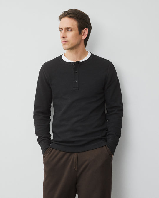 Lightweight Waffle Standard Henley