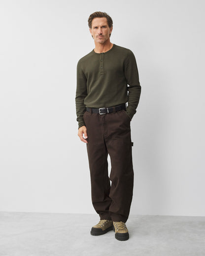 Lightweight Waffle Standard Henley