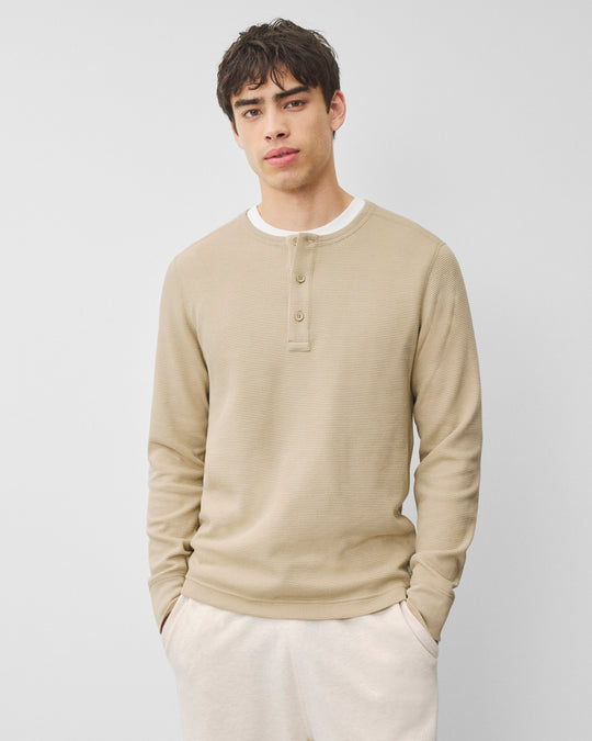 Lightweight Waffle Standard Henley
